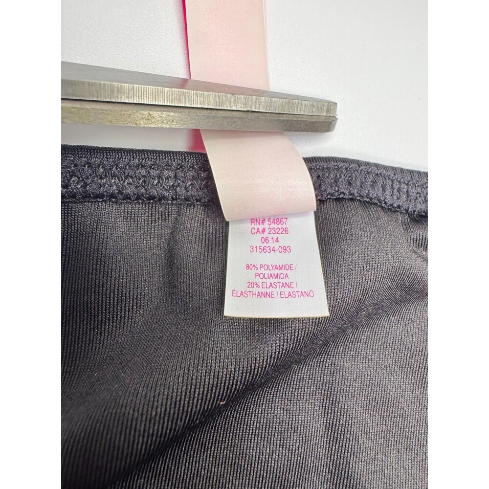 Victoria's Secret Black Hot Pink Orange Yellow NEON Strappy Cheeky Swim Set Med - Picture 12 of 16